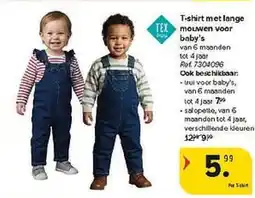Carrefour T-shirt met lange mouwen voor baby's aanbieding