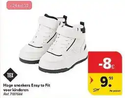 Carrefour Hoge sneakers Easy to Fit voor kinderen aanbieding