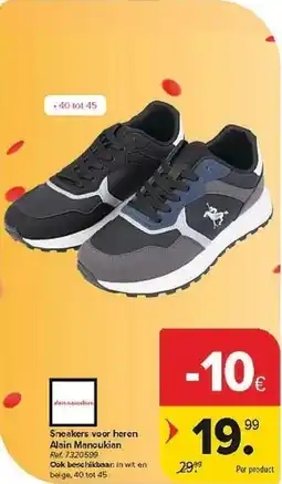 Carrefour Sneakers voor heren Alain Manoukian aanbieding