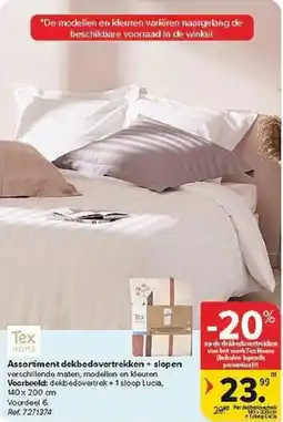 Carrefour Assortiment Dekbedovertrekken + Slopen aanbieding