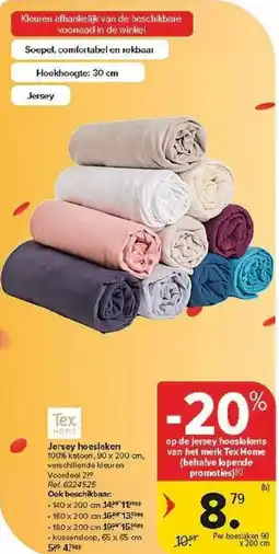 Carrefour Jersey Hoeslaken aanbieding