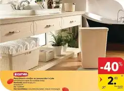 Carrefour Curver Assortiment mandjes en wasmanden in jute aanbieding