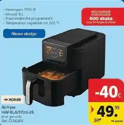 Carrefour Airfryer HAF8LAI1700-25 aanbieding