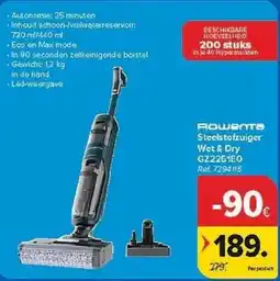 Carrefour Rowenta Steelstofzuiger Wet & Dry GZ2251E0 aanbieding