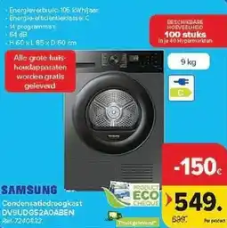 Carrefour Samsung Condensaticdroogkast DV9UDG52A0ABEN aanbieding