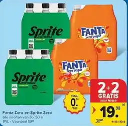 Carrefour Fanta Zero en Sprite Zero aanbieding