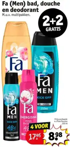 Kruidvat Fa (Men) bad, douche en deodorant aanbieding