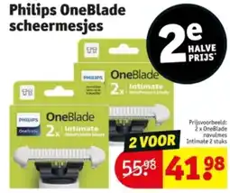 Kruidvat Philips OneBlade scheermesjes aanbieding