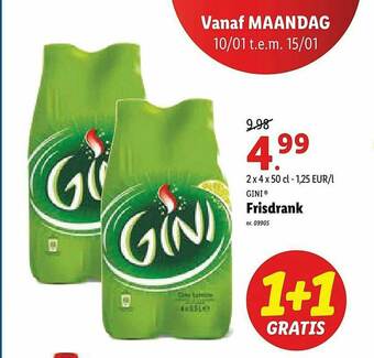 Lidl Gini Frisdrank aanbieding