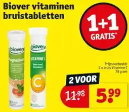 Kruidvat Biover vitaminen bruistabletten aanbieding