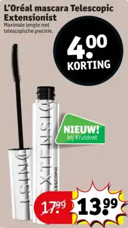 Kruidvat L'Oréal mascara Telescopic Extensionist aanbieding
