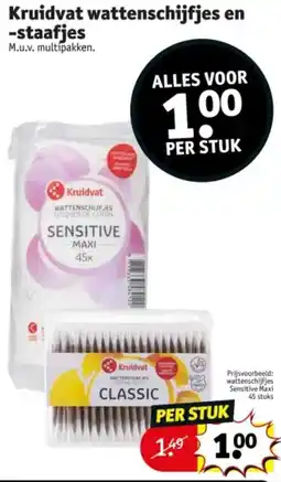 Kruidvat Kruidvat wattenschijfjes en staafjes aanbieding