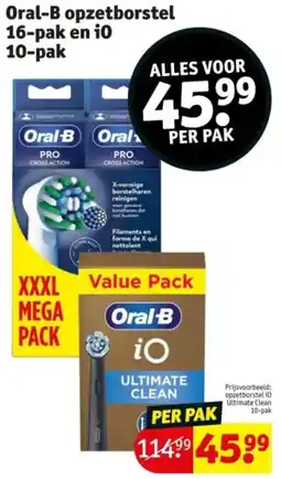 Kruidvat Oral-B opzetborstel 16-pak en i0 10-pak aanbieding