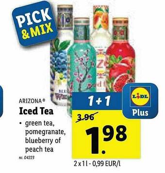 Lidl Arizona Iced Tea aanbieding