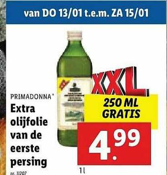 Lidl Extra Olijfolie Van De Eerste Persing aanbieding
