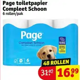 Kruidvat Page toiletpapier Compleet Schoon aanbieding