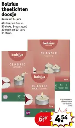 Kruidvat Bolsius theelichten doosje aanbieding
