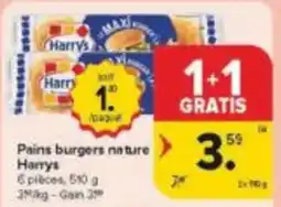 Carrefour Market Harry's Pains burgers nature aanbieding