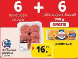 Carrefour Market Hamburgers aanbieding