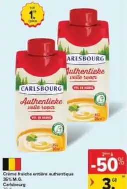 Carrefour Market Carlsbourg Crème fraiche entière authentique 34% M.G. aanbieding