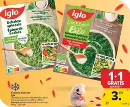 Carrefour Market Iglo Epinards préparés aanbieding