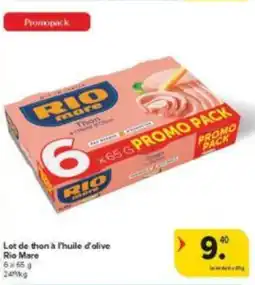 Carrefour Market Lot de thon à l'huile d'olive Rio Mare aanbieding