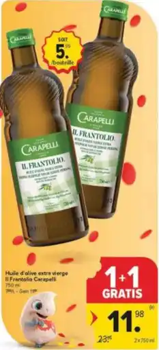 Carrefour Market Huile d'olive extra vierge Il Frantolio Carapelli aanbieding