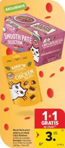 Carrefour Market Nourriture pour chiens et chats Lily's Kitchen aanbieding