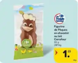 Carrefour Market Figurine de Pâques en chocolat au lait Carrefour aanbieding