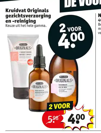 Kruidvat Originals gezichtsverzorging en-reiniging aanbieding