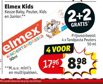 Kruidvat Elmex Kids keuze baby, peuter, kids en junior aanbieding