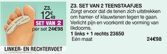 Damart Set van 2 teenstaafjes aanbieding