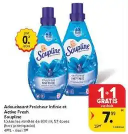 Carrefour Market Adoucissant Fraicheur Infinie et Active Fresh aanbieding