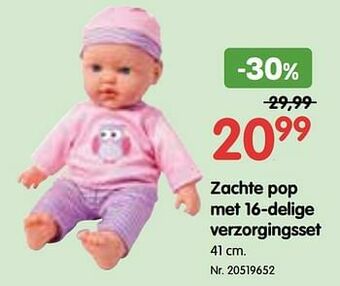 Zachte pop met 16-delige verzorgingsset