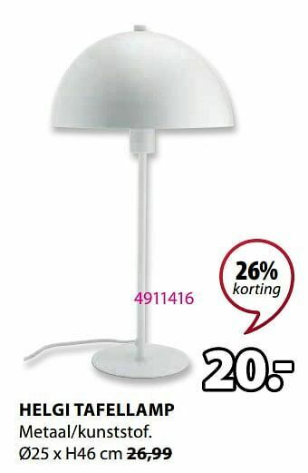 Jysk Helgi tafellamp aanbieding