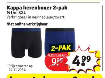 Kappa herenboxer 2-pak M t/m XXL