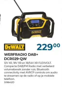 Meno Pro DeWalt Werfradio DAB+ DCR029-QW aanbieding