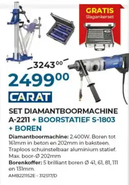 Meno Pro Carat Set Diamantboormachine A-2211+ Boorstatief S-1803 + Boren aanbieding
