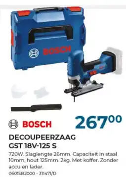 Meno Pro Bosch decoupeerzaag GST 18V-125 S aanbieding