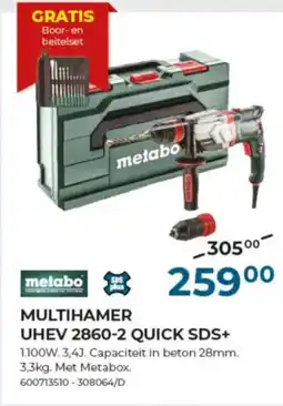 Meno Pro metabo Multihamer UHEV 2860-2 Quick SDS+ aanbieding