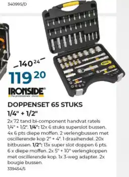 Meno Pro Ironside Doppenset ¼" + ½" aanbieding