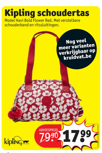 Kruidvat Kipling schoudertas aanbieding
