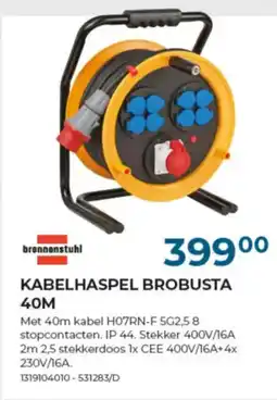 Meno Pro Brennenstuhl Kabelhaspel Brobusta 40 m aanbieding