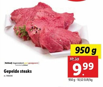 Lidl Gepelde steaks 950g aanbieding