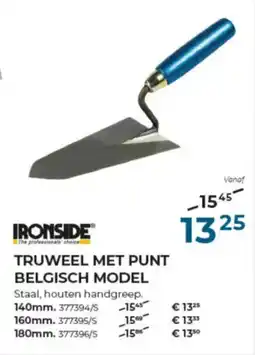Meno Pro Ironside truweel met punt belgisch model aanbieding