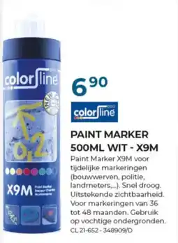 Meno Pro Color Line Paint Marker Wit - X9M aanbieding