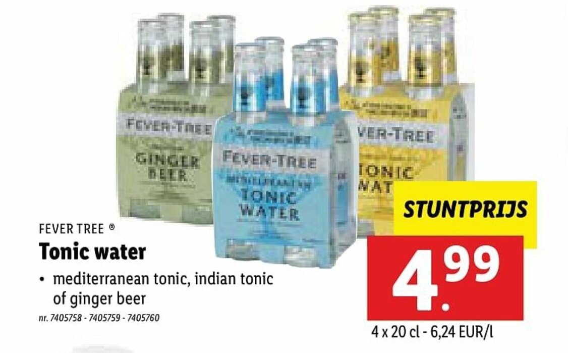 Tonic water promotie bij Lidl