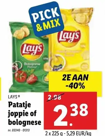 Patatje joppie of bolognese