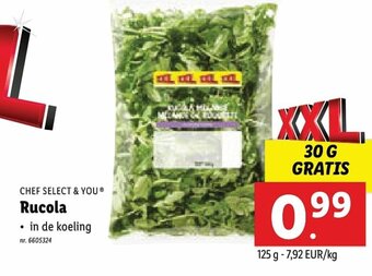 Lidl Rucola 125g aanbieding