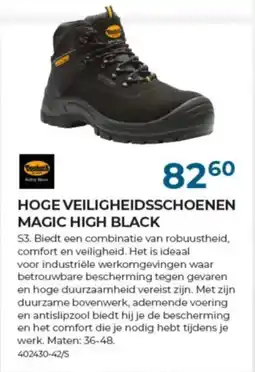 Meno Pro Hoge Veiligheidsschoenen Magic High Black aanbieding